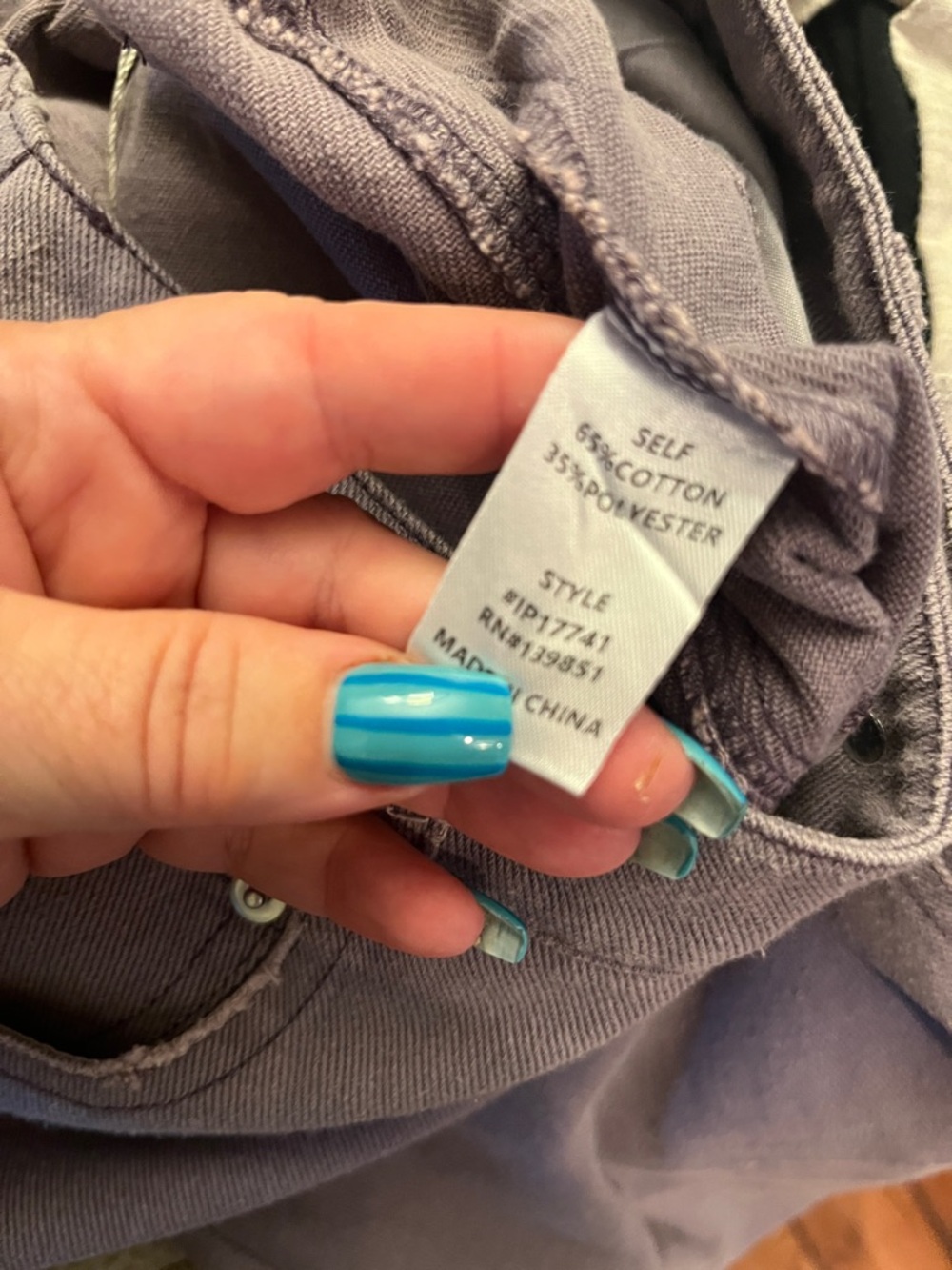 Barrel Leg Soft Washed Lavender Pants - Picture 7 of 7
